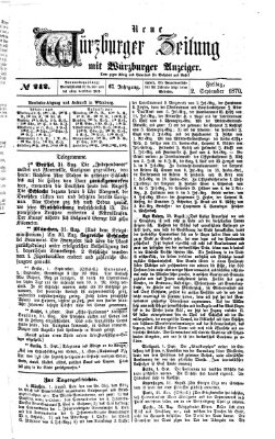 Neue Würzburger Zeitung Freitag 2. September 1870