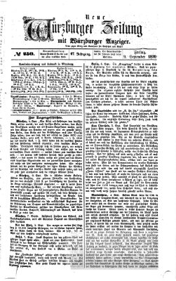 Neue Würzburger Zeitung Freitag 9. September 1870