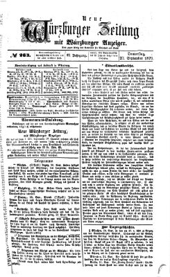 Neue Würzburger Zeitung Donnerstag 22. September 1870