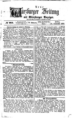 Neue Würzburger Zeitung Freitag 23. September 1870