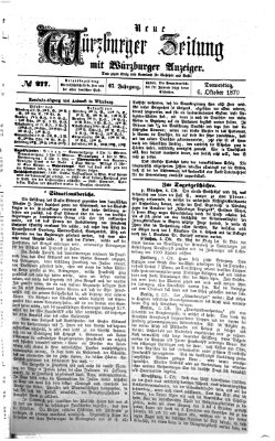 Neue Würzburger Zeitung Donnerstag 6. Oktober 1870