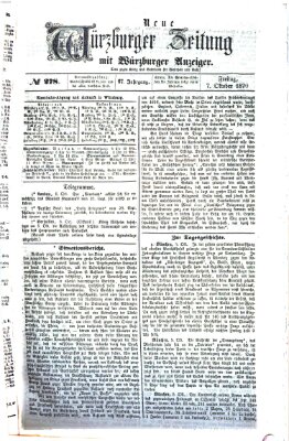 Neue Würzburger Zeitung Freitag 7. Oktober 1870