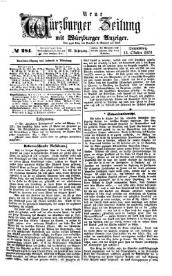 Neue Würzburger Zeitung Donnerstag 13. Oktober 1870