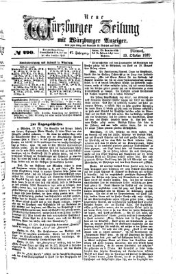 Neue Würzburger Zeitung Mittwoch 19. Oktober 1870