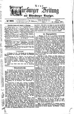 Neue Würzburger Zeitung Freitag 21. Oktober 1870