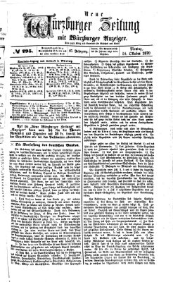 Neue Würzburger Zeitung Montag 24. Oktober 1870