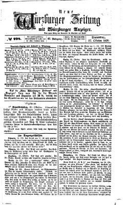 Neue Würzburger Zeitung Donnerstag 27. Oktober 1870