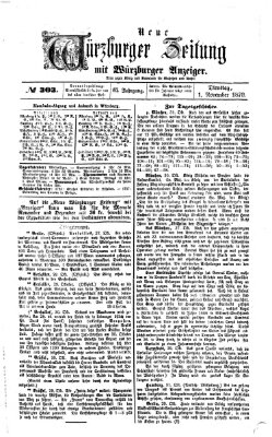 Neue Würzburger Zeitung Dienstag 1. November 1870