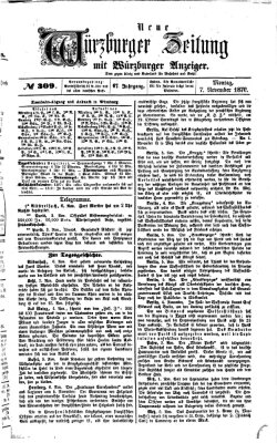 Neue Würzburger Zeitung Montag 7. November 1870