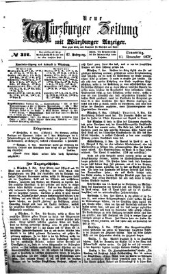 Neue Würzburger Zeitung Donnerstag 10. November 1870