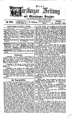 Neue Würzburger Zeitung Samstag 12. November 1870