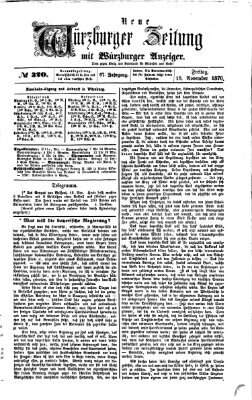 Neue Würzburger Zeitung Freitag 18. November 1870