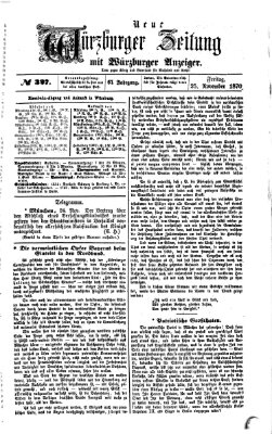 Neue Würzburger Zeitung Freitag 25. November 1870