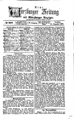 Neue Würzburger Zeitung Dienstag 20. Dezember 1870