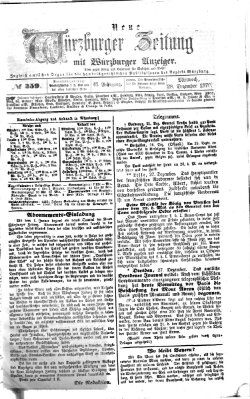 Neue Würzburger Zeitung Mittwoch 28. Dezember 1870