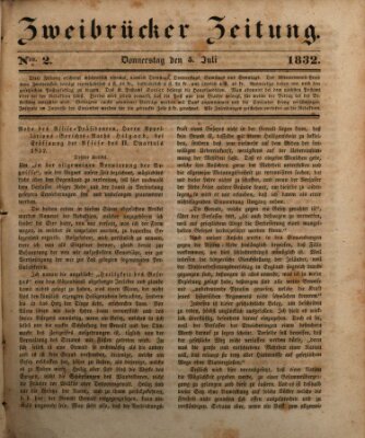 Zweibrücker Zeitung Donnerstag 5. Juli 1832