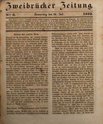 Zweibrücker Zeitung Donnerstag 12. Juli 1832