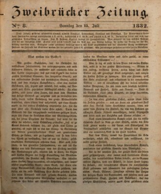 Zweibrücker Zeitung Sonntag 15. Juli 1832