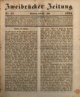 Zweibrücker Zeitung Sonntag 22. Juli 1832