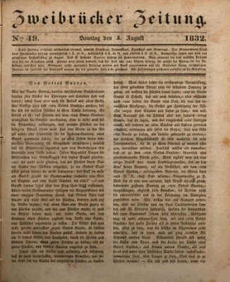 Zweibrücker Zeitung Sonntag 5. August 1832