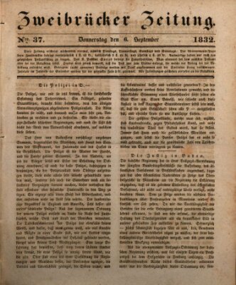 Zweibrücker Zeitung Donnerstag 6. September 1832