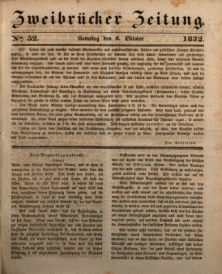 Zweibrücker Zeitung Samstag 6. Oktober 1832