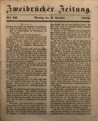 Zweibrücker Zeitung Dienstag 13. November 1832