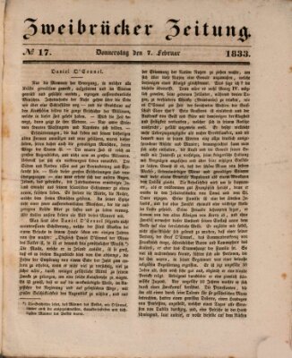 Zweibrücker Zeitung Donnerstag 7. Februar 1833