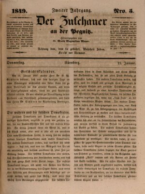 Der Zuschauer an der Pegnitz Donnerstag 11. Januar 1849