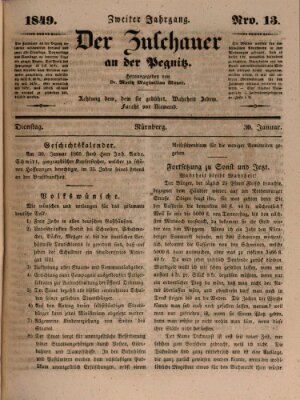 Der Zuschauer an der Pegnitz Dienstag 30. Januar 1849