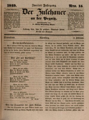 Der Zuschauer an der Pegnitz Samstag 3. Februar 1849