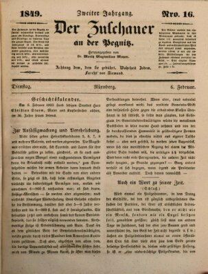 Der Zuschauer an der Pegnitz Dienstag 6. Februar 1849