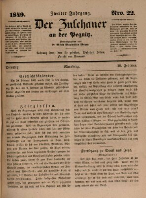 Der Zuschauer an der Pegnitz Dienstag 20. Februar 1849