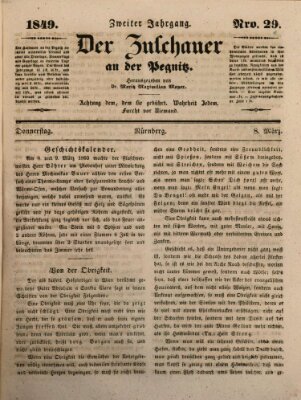 Der Zuschauer an der Pegnitz Donnerstag 8. März 1849