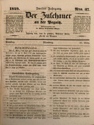 Der Zuschauer an der Pegnitz Dienstag 27. März 1849