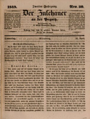 Der Zuschauer an der Pegnitz Donnerstag 26. April 1849