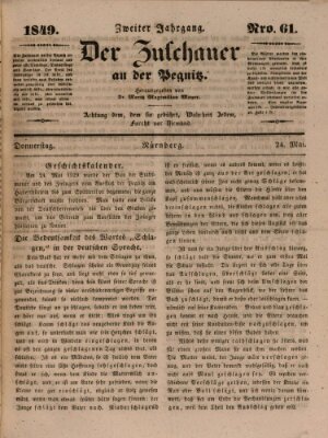 Der Zuschauer an der Pegnitz Donnerstag 24. Mai 1849