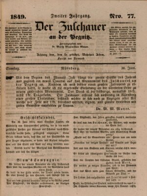 Der Zuschauer an der Pegnitz Samstag 30. Juni 1849