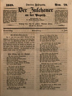 Der Zuschauer an der Pegnitz Donnerstag 5. Juli 1849