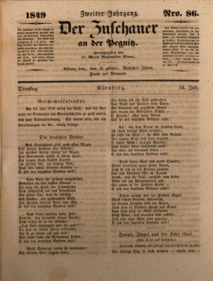 Der Zuschauer an der Pegnitz Dienstag 24. Juli 1849