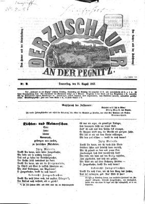 Der Zuschauer an der Pegnitz Donnerstag 21. August 1862