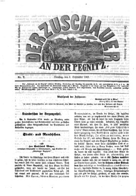 Der Zuschauer an der Pegnitz Dienstag 2. September 1862