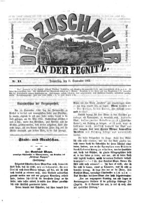 Der Zuschauer an der Pegnitz Donnerstag 11. September 1862