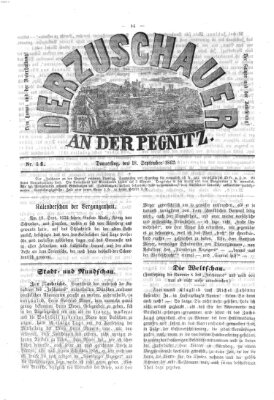 Der Zuschauer an der Pegnitz Donnerstag 18. September 1862