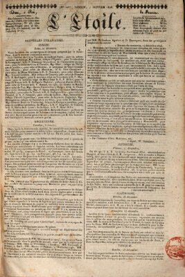 L' étoile Samstag 7. Januar 1826