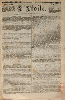 L' étoile Mittwoch 11. Januar 1826