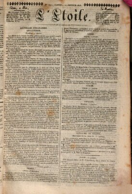 L' étoile Samstag 14. Januar 1826