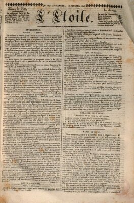 L' étoile Sonntag 15. Januar 1826