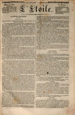 L' étoile Mittwoch 18. Januar 1826