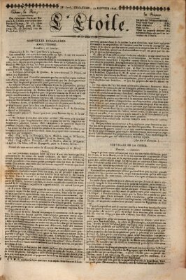 L' étoile Sonntag 29. Januar 1826